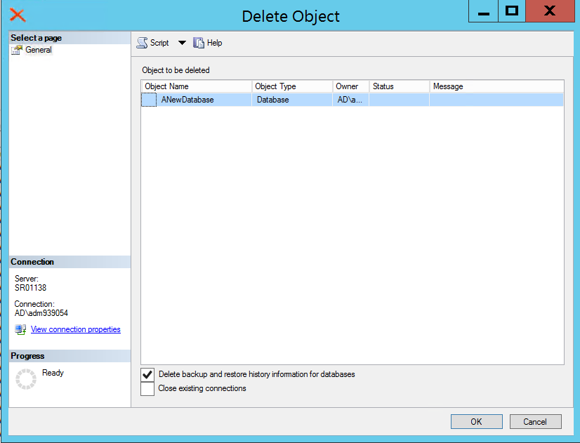 Database empty