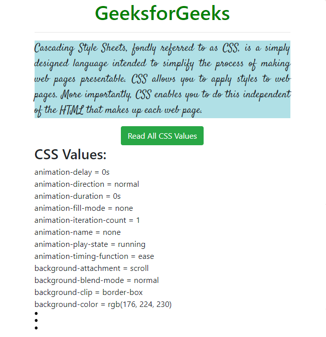 Previous values. Читать еще CSS.