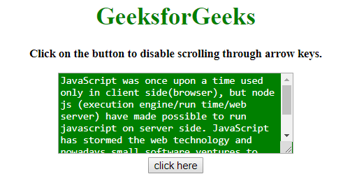 Disabled javascript. Запретить Scroll CSS