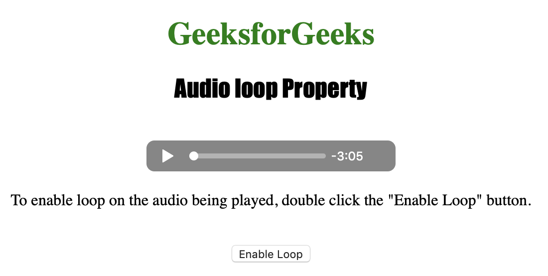 Loop enabled