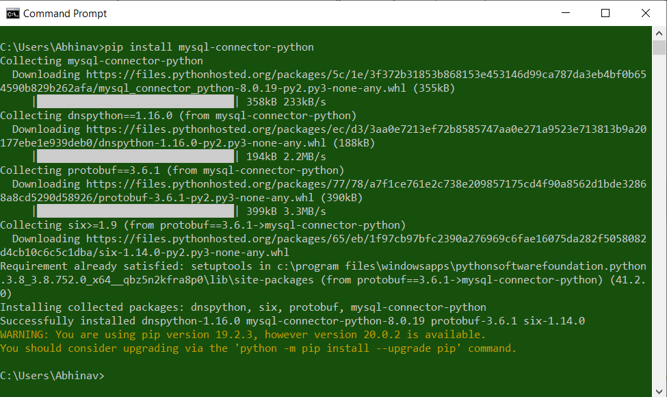 Python mysql